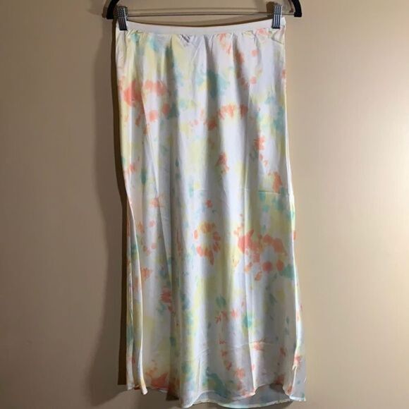 French Connection Watercolour Silky Long Skirt - Picture 1 of 4